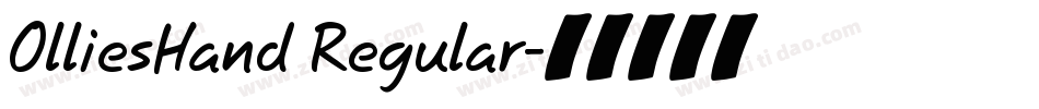OlliesHand Regular字体转换